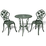 The Living Store 3-dijelni bistro set od lijevanog aluminija zeleni | shoptok.hr