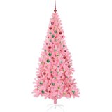 vidaXL Božićno drvce s 300 LED svjetlima Ružičasta 210 cm PVC | shoptok.hr