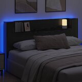  Krevetna ploča s LED-om Zidne Crni Hrast 180 x 16,5 x 103,5 cm | Eponuda.ba