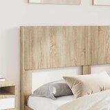  Krevetna konstrukcija s pohranom i uzglavljem Hrast sonoma Smeđa 140 x 200 cm | Shoptok.si