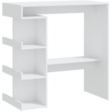  Barski stol sa stalkom za pohranu bijeli 100x50x101,5 cm drveni | shoptok.hr
