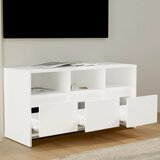 TV ormarić bijeli 102 x 37,5 x 52,5 cm od konstruiranog drva | Eponuda.com