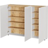 Germania Kremno bela omarica v hrastovem dekorju 138x105x25 cm Libbiano – | Shoptok.si
