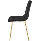Libra stolica - crni baršun / zlatne noge x 2 | shoptok.hr
