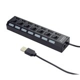 Gembird usb hub aktivni sa prekidačima UHB-U2P7-03, 7 port, led indikator, black, + strujni adapter | Eponuda.ba
