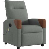 vidaXL Masažni naslanjač temno sivo blago | Shoptok.si