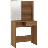  Set toaletnog stolića LED boja hrasta od konstruiranog drva Smeđa 74.5 x 40 x 141 cm | Shoptok.si