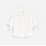 Reserved Košulja rupičasta uzorka na vezanje - krem | shoptok.hr