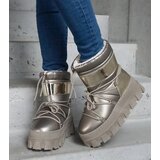  Gold platform snow boots with lacquered inserts Losta | shoptok.hr