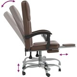  Uredski naslonjač od umjetne kože smeđi | shoptok.hr