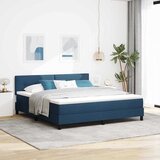  Krevet s opruga kutije s LED trakama Plava 180 x 200 cm tkanina | shoptok.hr
