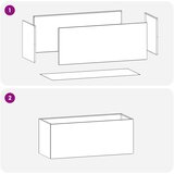  Vrtna saksija 2 kom. Crna 80 x 40 x 40 cm Čelična vrata | shoptok.hr