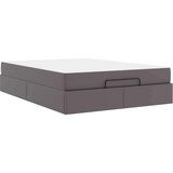  Posteljni okvir z vzmetnico Siva 140 x 200 cm Umetna koža | Shoptok.si