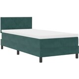 vidaXL Box Spring Krevet s madracem Tamnozelena 100x200 cm Baršun | shoptok.hr