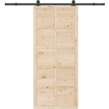 vidaXL Klizna vrata Smeđa 80 x 208 cm Masivna borovina | shoptok.hr