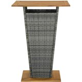  5-dijelni vrtni barski set od poliratana s jastucima sivi Siva 80 cm table length | shoptok.hr
