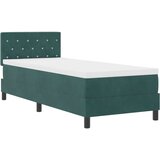 vidaXL Krevet sa uzglavljem i madracem Tamnozelena 80x200 cm Baršun | shoptok.hr