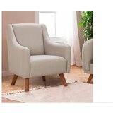 Atelier Del Sofa hera - Fotelja sa krilima od krem tkanine