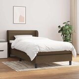  Krevet s oprugama i madracem tamnosmeđi 90 x 190 cm od tkanine | shoptok.hr