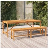  Vrtni blagovaonski stol 200 x 90 x 74 cm masivno bagremovo drvo | shoptok.hr