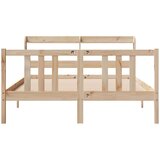 vidaXL Okvir za krevet s uzglavljem 120 x 200 cm od masivne borovine | shoptok.hr