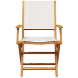 vidaXL 3-dijelni bistro set od tkanine i masivnog drva krem bijelim | shoptok.hr