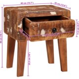 vidaXL Konačni stolovi Šareni 40 x 32 x 46 cm masivno obnovljeno drvo | shoptok.hr