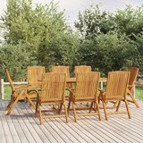  9-dijelni vrtni blagovaonski set od masivne tikovine | shoptok.hr