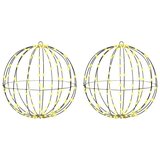 vidaXL Žogica med 320 LED 2 pcs Toplo bela 50 cm Kovina Cene