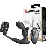  Prsten za penis Pretty love Marshall, 12 režima, Crni Cene