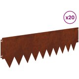  Ograda oko Travnjaka 20 pcs 103 x 30 cm metal Rđa | Eponuda.com