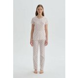 Dagi Pajama Set - White - Heart Cene