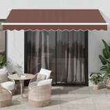 Tenda na ručno uvlačenje s LED smeđa 350 x 250 cm | shoptok.hr