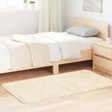 vidaXL Čupavi tepih s visokim vlaknima NAVARRA krem 80x150 cm