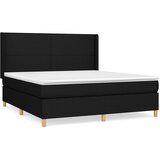  Krevet s oprugama i madracem crni 160x200 cm od tkanine | shoptok.hr