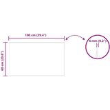  Zidno ogledalo 100 x 60 cm Staklo otporno na udarce | shoptok.hr