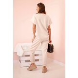Kesi Włoski Women's butter set with openwork inserts beige | shoptok.hr
