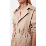 Trendyol Beige Oversize Ring Buckle Belt Water Repellent Trench Coat | Shoptok.si