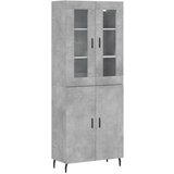 Maison Chic Visoka Komoda - Predalnik betonsko siva 69,5x34x180 cm inženirski les, (21722745) | Shoptok.si