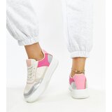 Gemre White and pink sneakers with a thicker sole Rumai | Shoptok.si