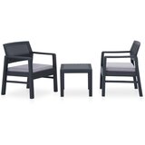The Living Store Vrtna sedežna garnitura 3-delna z blazinami plastična siva - Vrtna Počivalna Garnitura, (21426312) | Shoptok.si