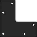 vidaXL Noge za mizo za lase 4 kosi črna 42 cm trdno jeklo | Shoptok.si