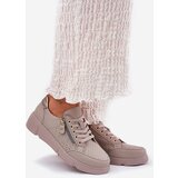 VINCEZA Leather Sports Shoes Sneakers On Platform With Zipper | shoptok.hr