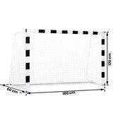  Nogometni gol 180 x 120 x 60 cm ns-464 crno-bijeli | shoptok.hr