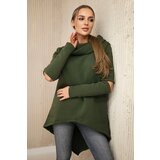 Kesi Insulated sweatshirt with a longer back khaki | shoptok.hr