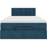  Otomanski krevet s madracem i LED tamnoplavi 120x190cm baršun | Eponuda.com
