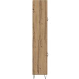  Visok predalnik 2 pcs Umetni hrast Inženirski les in steklo, (5000108158) | Shoptok.si