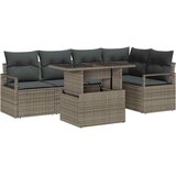  Sjedeća garnitura za vrt 6 kom. Siva Poli ratan 232 x 122 x 85 cm | shoptok.hr