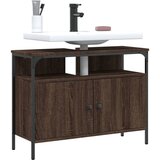  The Living Store Omarica za umivalnik rjavi hrast 80x30x60 cm inženirski les - Kopalniška Omarica Za Umivalnik, (21486683) Cene