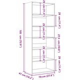  Visoka komoda dimljeni hrast 70x41x185 cm od konstruiranog drva | shoptok.hr